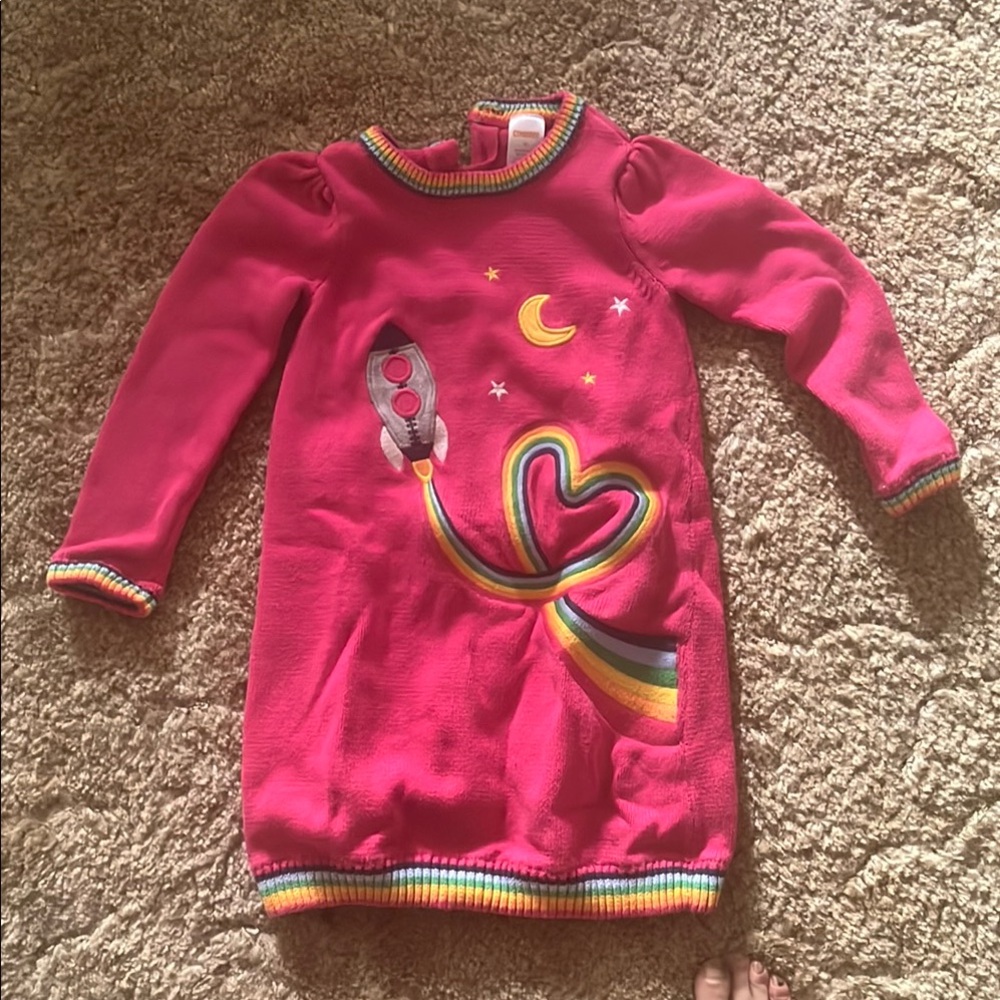 Gymboree Pink Rainbow Rocket Dress